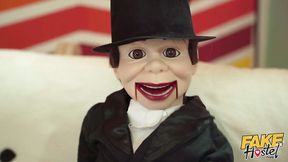 Halloween threesome screams in fake hostel