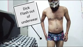 Dick flash out of underwear