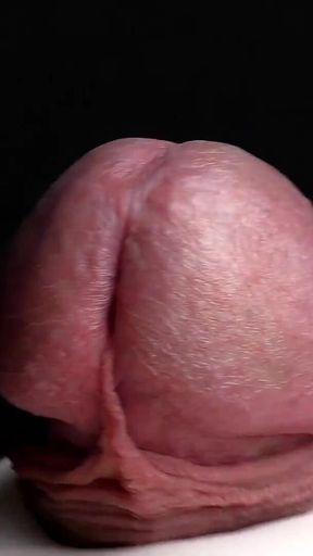Glans Game with White Latex Gloves in Super-closeup