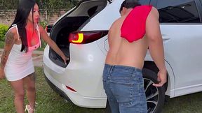 Big-Titted Bitch Fucks Her Husband's Subordinate in the Filthiest Way!