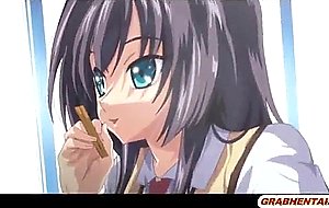 Bondage hentai cutie with clothespins on her tounge