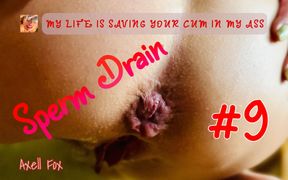 Sperm Drain 9. French MILF. Pee Drinking. Anal Creampie. Cartoon Effect.
