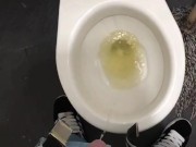 Masturbacion en un baño público, tengo miedo de ser descubierto