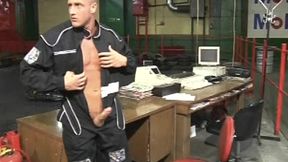 Young Muscular Hunk Jerks Off His Huge Cock Solo at the