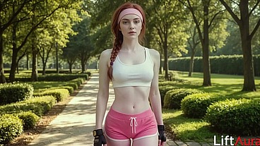 My stepsister seduced me with her slender figure while we were out jogging. I fucked her tight pussy right there in the park[AI]