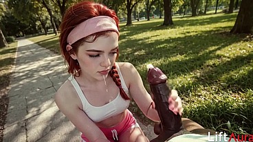 My stepsister seduced me with her slender figure while we were out jogging. I fucked her tight pussy right there in the park[AI]