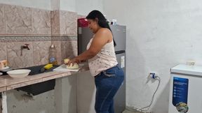BBW Latina Pandora Strips and Shows off an Outfit