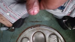 Small dick in train toilet