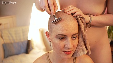 Scarlot Rose Full Head Shave with Eryn Rose