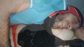 Surprising My Wife When She Makes the Bed to Suck Her Big Natural Tits and Chew on Her Huge Hard Nipples
