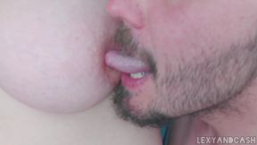 ASMR Nipple Licking and Sucking, BBW, Tongue - LexyAndCash