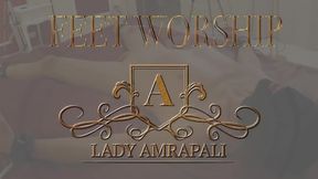 FEET WORSHIP Total lenghts 1:04 minutes Feet Toe Foot Fetish Füße Zehen Lady Amrapali Herrin Mistress Domina