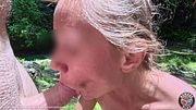 Quick Blowjob by the Waterfall