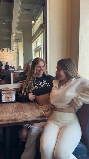 Curvy couple enjoys public display of affection