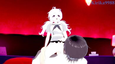 Uzawa Reisa and I have intense sex at a love hotel. - Blue Archive Hentai