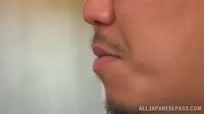 Konoha pretty young Asian girl showers with older man