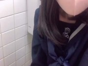 トイレでオナニーしました///エッチな女の子になってごめんなさい♡♡
