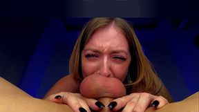 Swallowed the dick and Drained the Balls into her Mouth