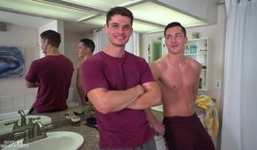 pink below bathroom fuck tristan hunter and tyler locke tylers welcome facial  guys in sweat pants