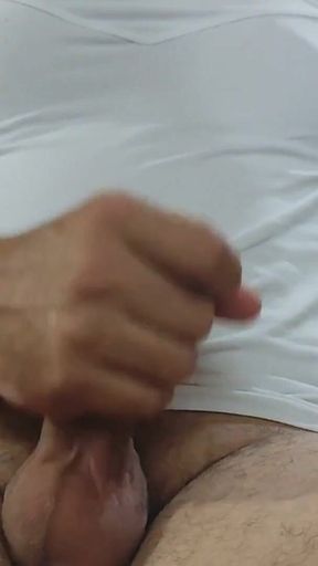 Intense Masturbation, Glue and Pepper on Stepdaddy's Cock