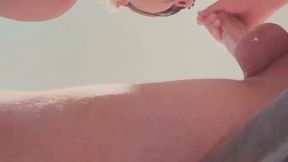 Sucking cock , riding dick, fucked upside down and cummed on wearing Nike Jordan 1s