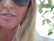 Via Vibes shows off her smoove hungry pussy, as she squats down in her summer dress:)