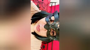 Burp Fetish with Leather Mask