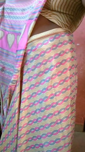 Desi Tamil Naughty Wife Renu Petticoat Blouse Saree Tease for Hubby's Friend! Indianhotwifex