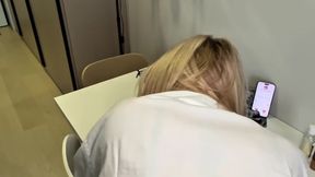 Sexy MILF Secretary Has No Skills to Do Her Job! but She Has Skills to Do Blowjob!