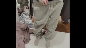 Unfiltered snap of bare pussy&#x270C; in a store fitting room &mdash;  amateur candid shot