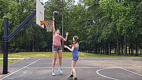 Amazon Vanessa Dominates Short Petite Katy Faery On The Basketball Court (HD 1080p MP4)