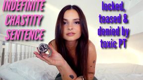 Locked in chastity, teased and denied by cruel PT.