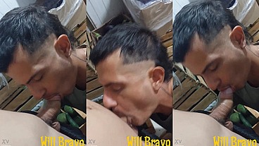 Novinho cheio de tesao na pica me deu leite na boca
