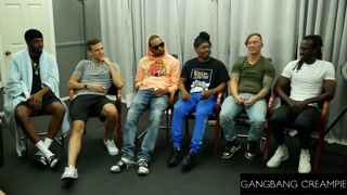 GangbangCreampie - Great Big Tittied Milf Bounces On Cocks And Loves It