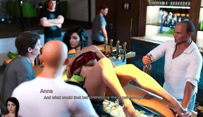 Anna Exciting Affection #22 - Sucking dick in bar - 3d hentai comic