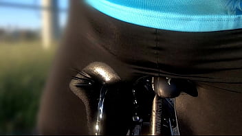 Pee through Lyrca Cycling Shorts on Bike
