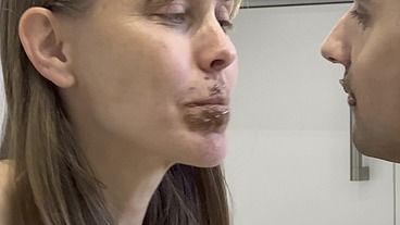 Galaxy Chocolate Kissing - Deep Kissing, Snogging In Melted Chocolate