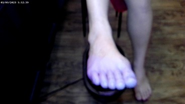 Solo Barefeet POV Dipping into Paraffin Wax