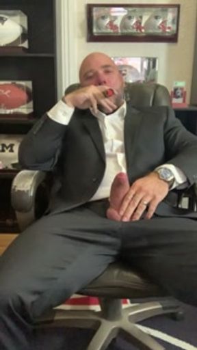 Jason Collins cigar smoking with a raging hard-on