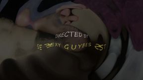 Morning boner after a beach party on a bus stop balcony