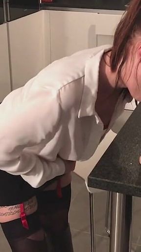 The Bourgeoise Jerks off Her Ass After Work