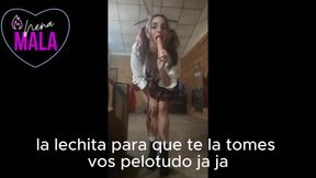 Humilation. College Girl in High Heels Humiliates Her Boyfriend for Being Useless