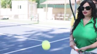 Friendly tennis match turns into a stepson swap with MILFs Kenzie Taylor and Mona Aza