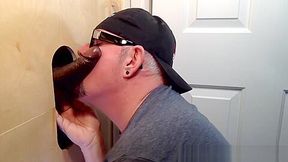 Gloryhole Throat Fucked By Curious Black Cock