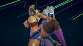 futa demon fuck demon girl next to the bar - 3d porn