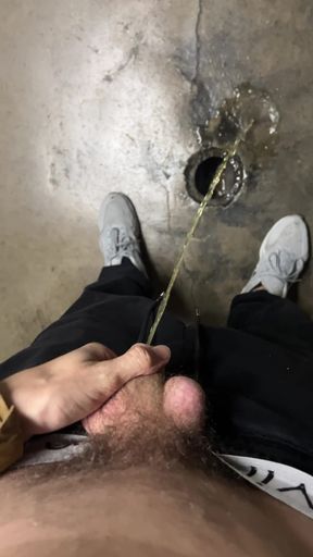 Pissing on public parking, almost caught