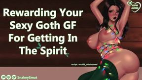 Goth cumslut begs for hard rough christmas breed while sloppy deepthroat gets you off