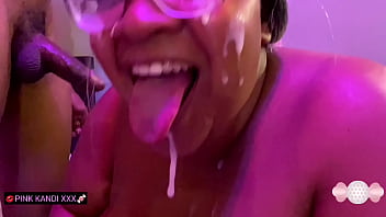 Ebony queen takes deepthroat and gets facial cumshot