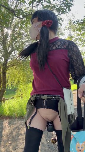 No. 288: Masturbating with an Electric Massager in the Park