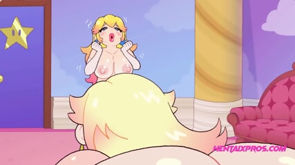 Giant busty blonde fucked by two tiny cocks - Funny Cartoon